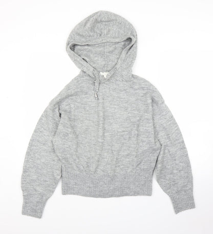 H&M Womens Grey   Pullover Hoodie Size XS