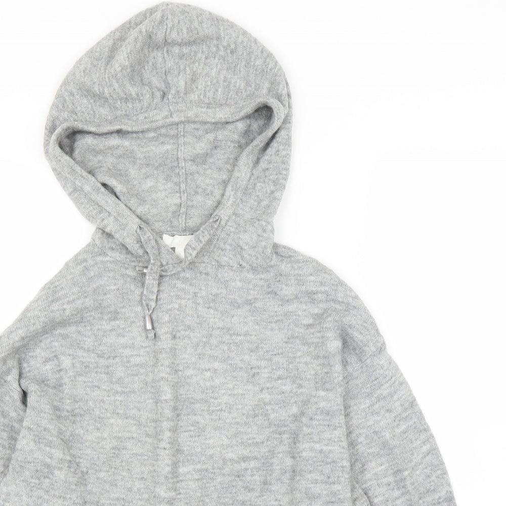 H&M Womens Grey   Pullover Hoodie Size XS