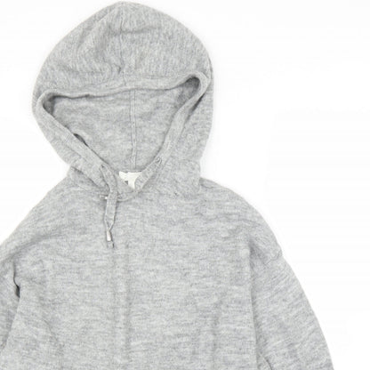 H&M Womens Grey   Pullover Hoodie Size XS
