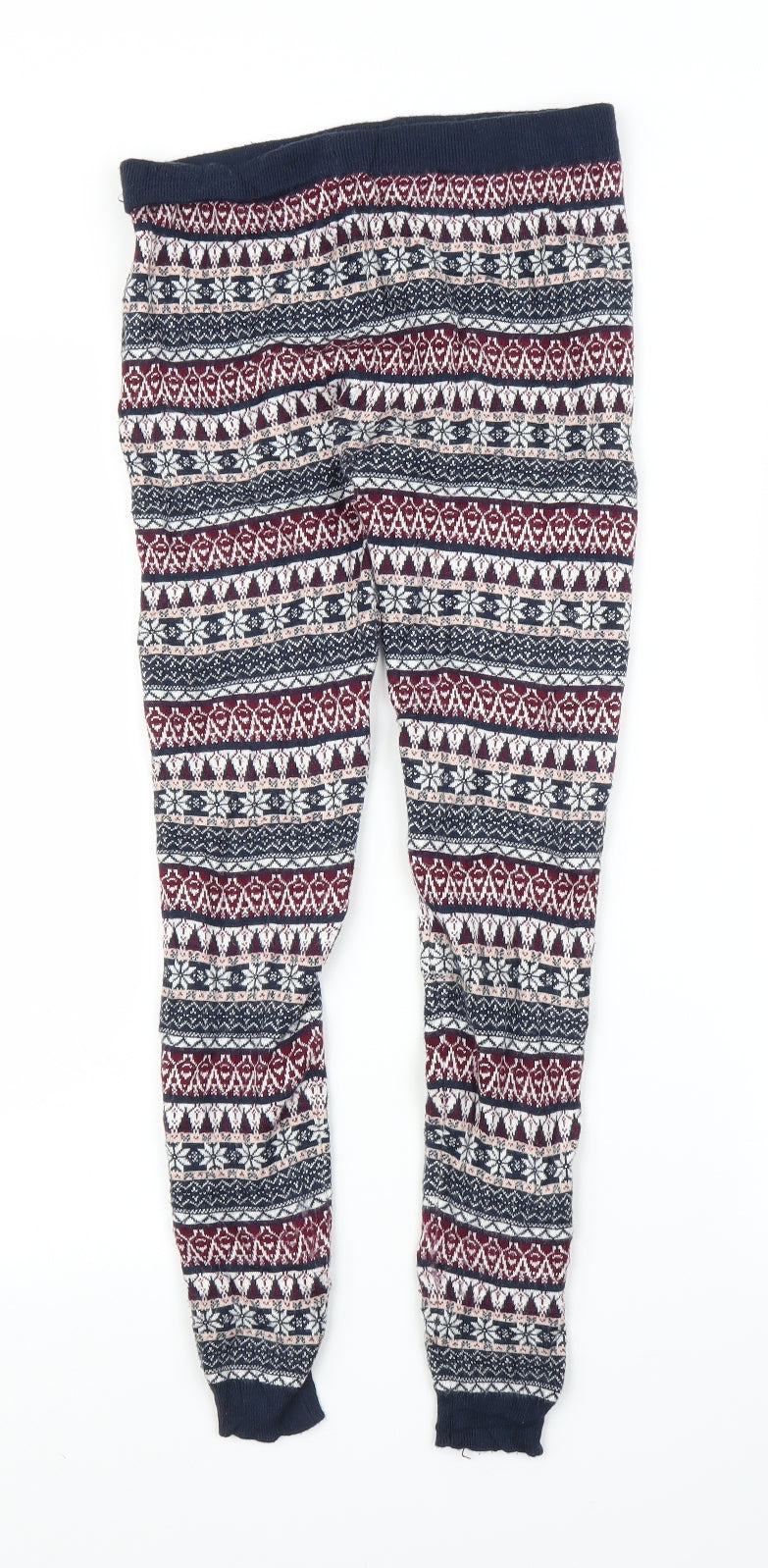 Primark Womens Blue Fair Isle  Chemise Pyjama Pants Size 10