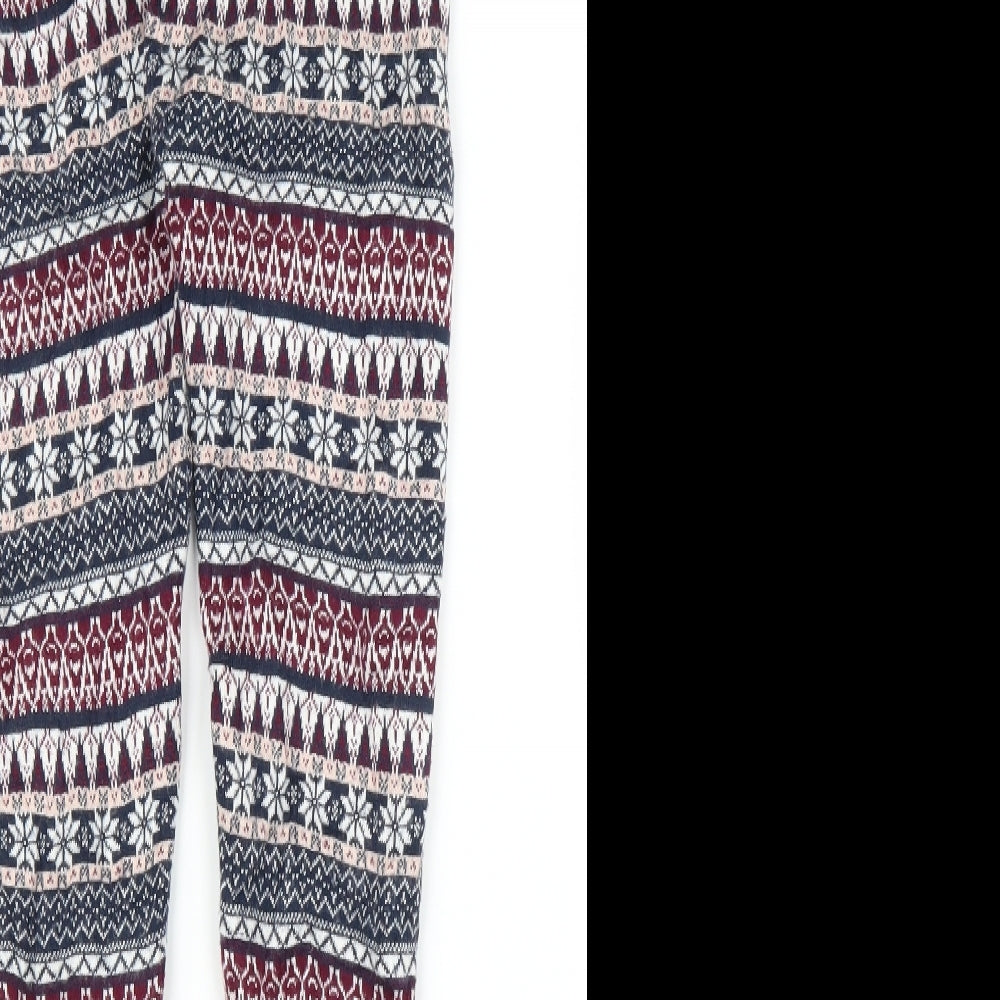Primark Womens Blue Fair Isle  Chemise Pyjama Pants Size 10