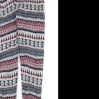 Primark Womens Blue Fair Isle  Chemise Pyjama Pants Size 10