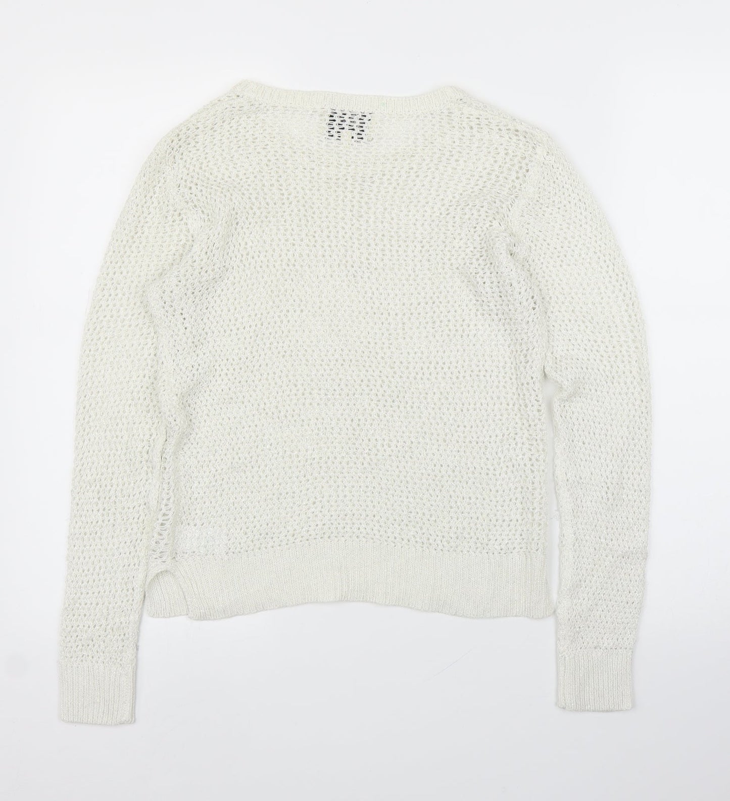Womens UK Size S Papaya Ivory Pullover Jumper