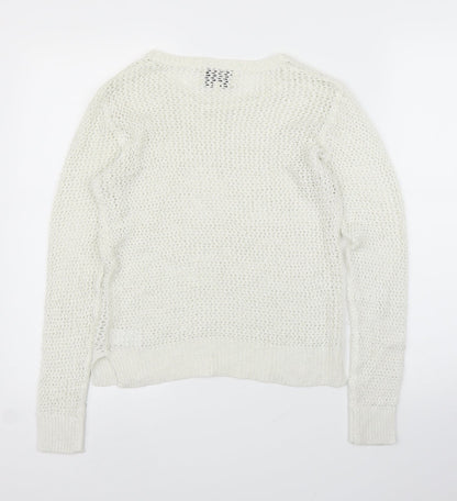 Womens UK Size S Papaya Ivory Pullover Jumper