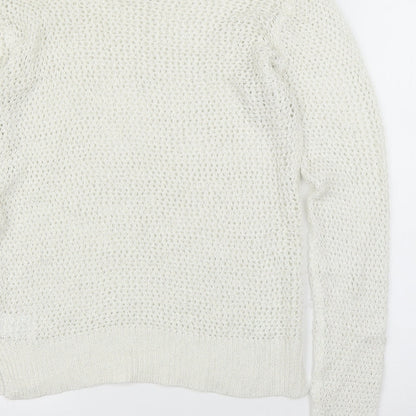 Womens UK Size S Papaya Ivory Pullover Jumper