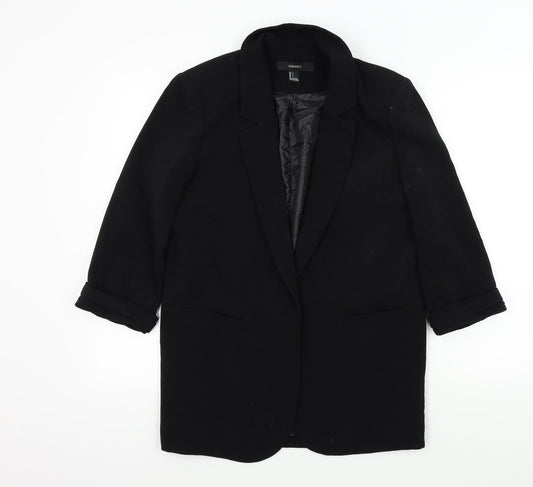 FOREVER 21 Womens Black Colourblock  Jacket Blazer Size L