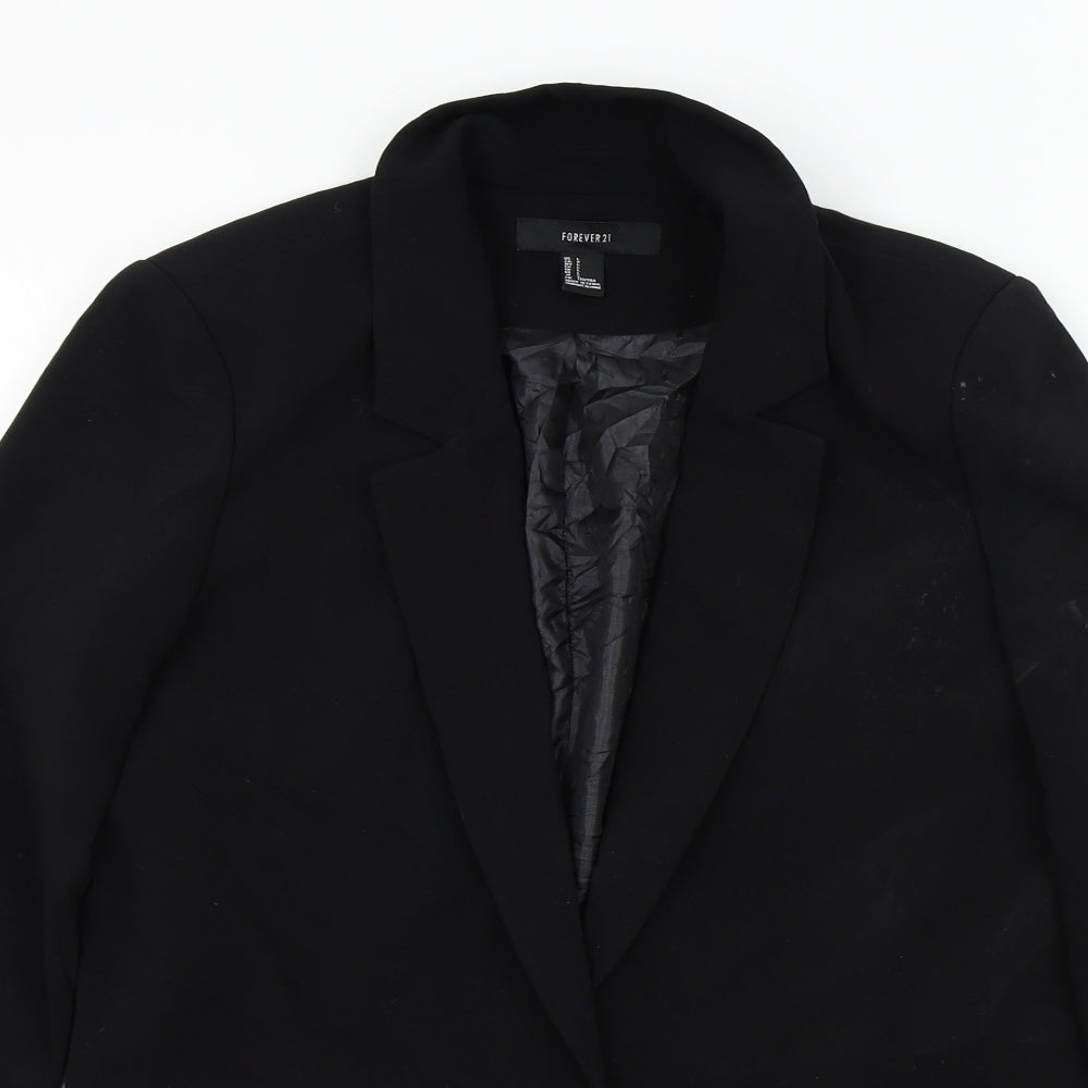 FOREVER 21 Womens Black Colourblock  Jacket Blazer Size L