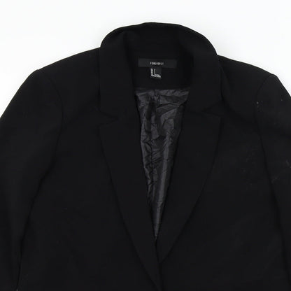 FOREVER 21 Womens Black Colourblock  Jacket Blazer Size L