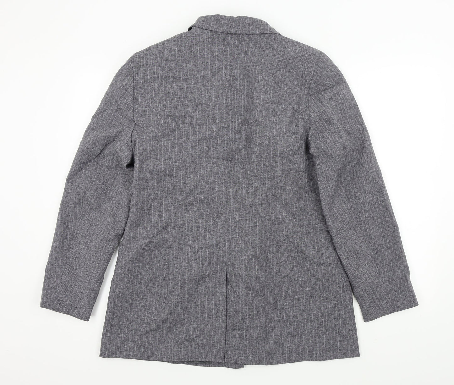 Etam Womens Grey Pinstripe  Jacket Suit Jacket Size 16