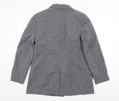Etam Womens Grey Pinstripe  Jacket Suit Jacket Size 16