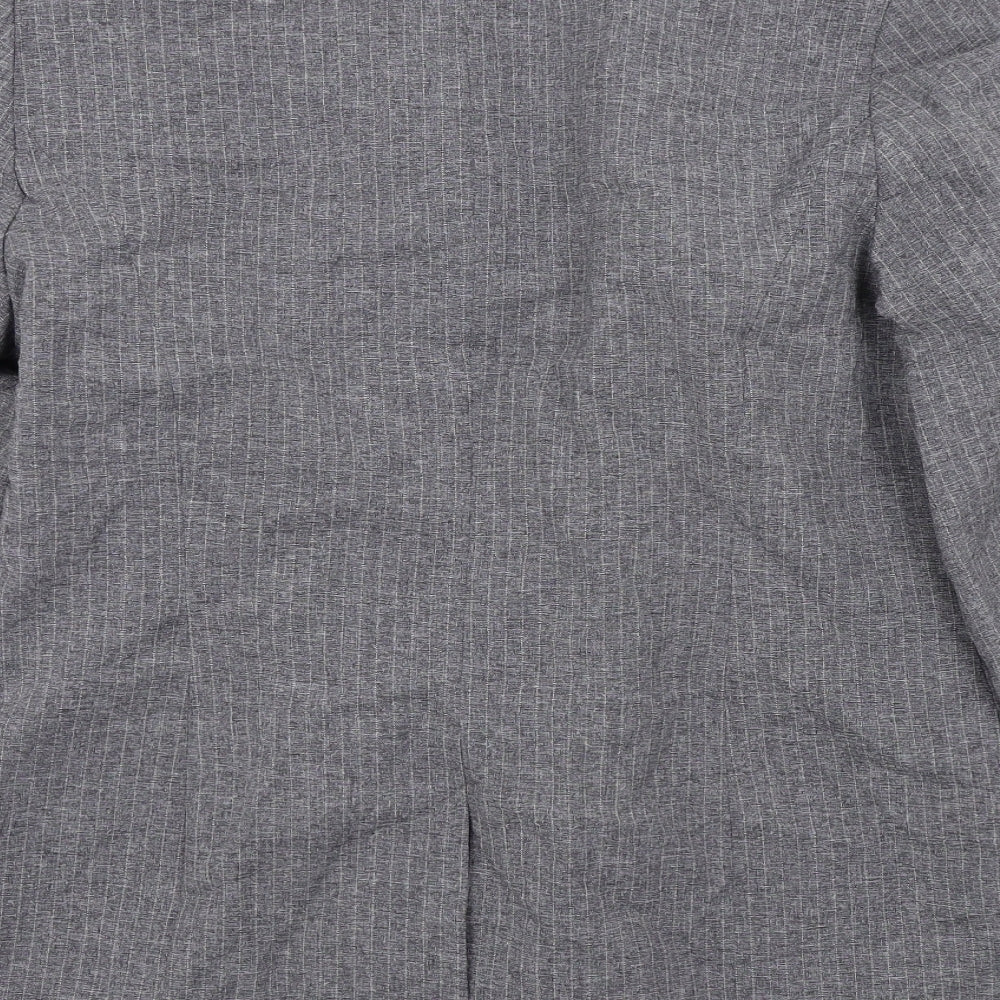Etam Womens Grey Pinstripe  Jacket Suit Jacket Size 16
