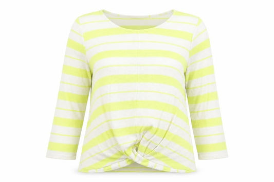 Roman Womens Yellow Striped  Pullover Jumper Size 12