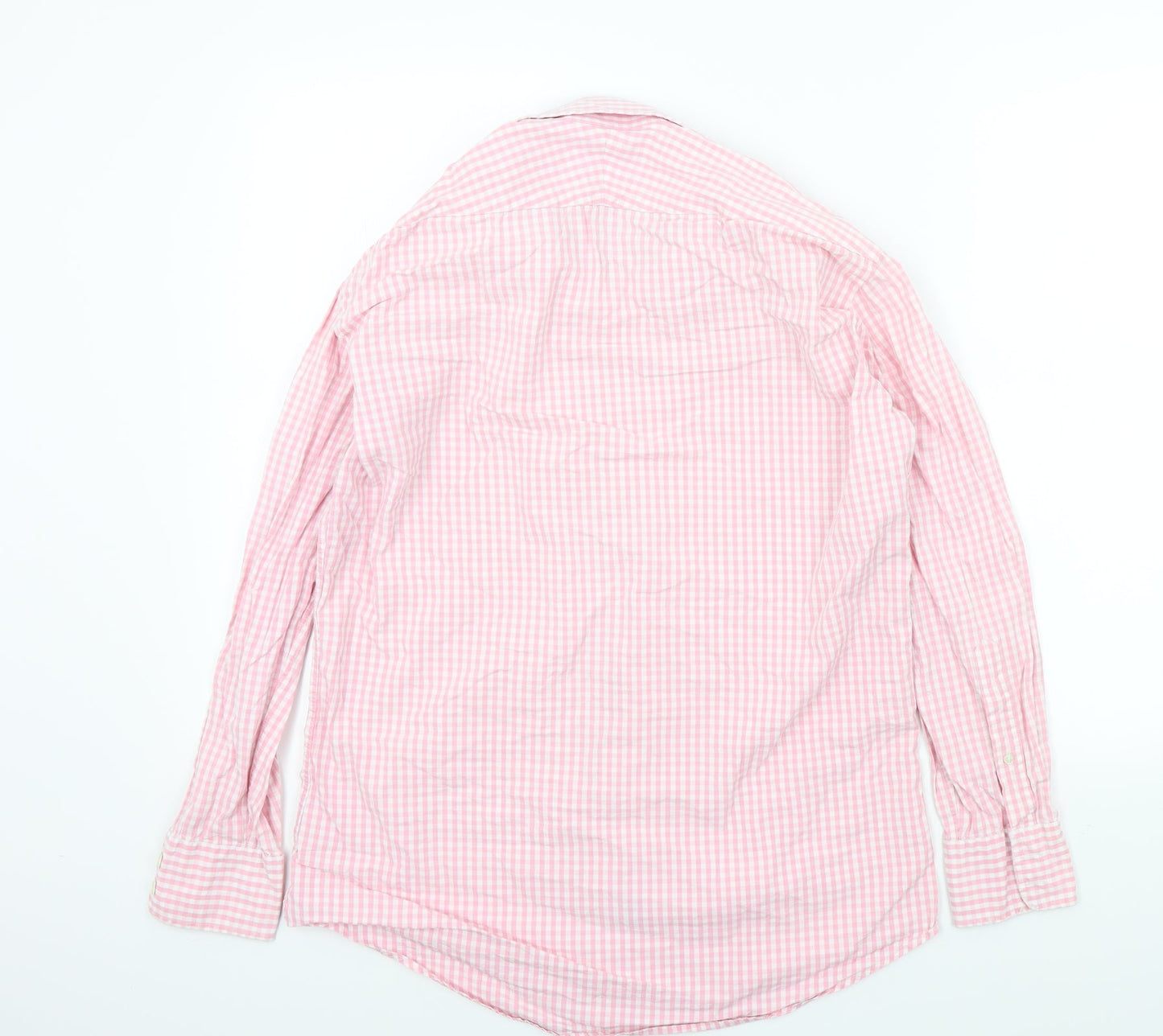 t.m jewin Mens Pink Geometric   Button-Up Size 16