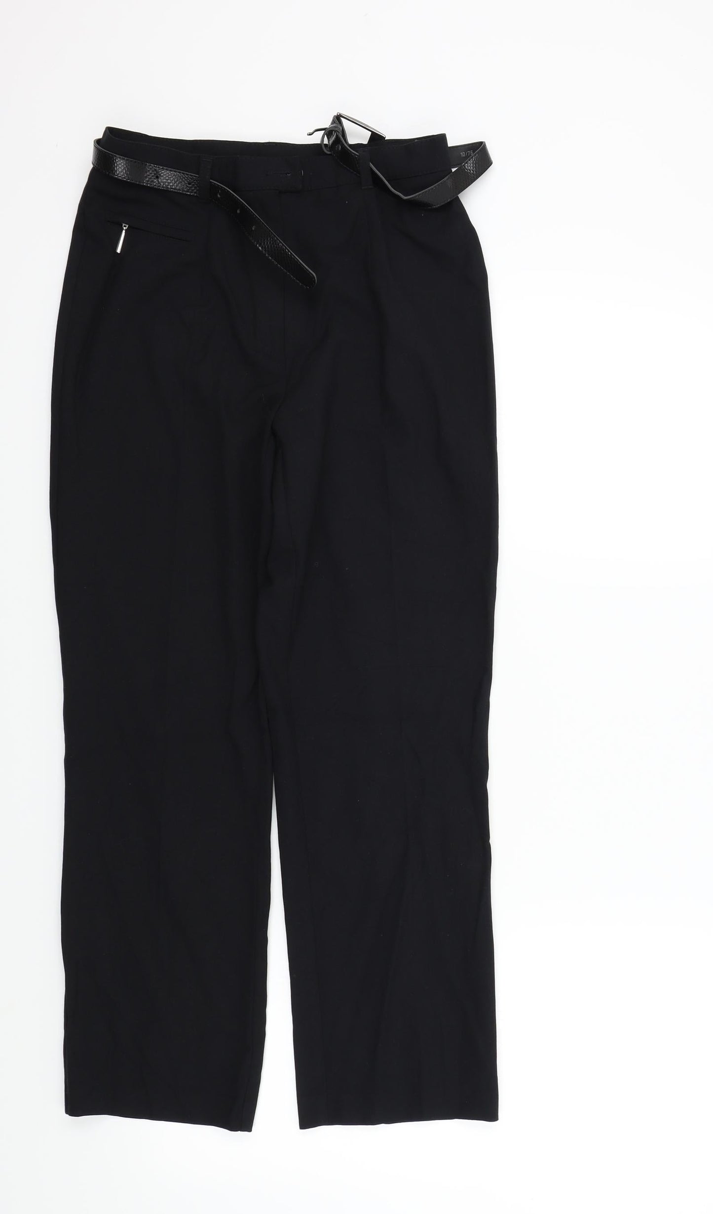 Womens UK Size 10 M&S Regular Fit  Black Trousers