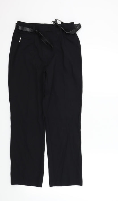 Womens UK Size 10 M&S Regular Fit  Black Trousers