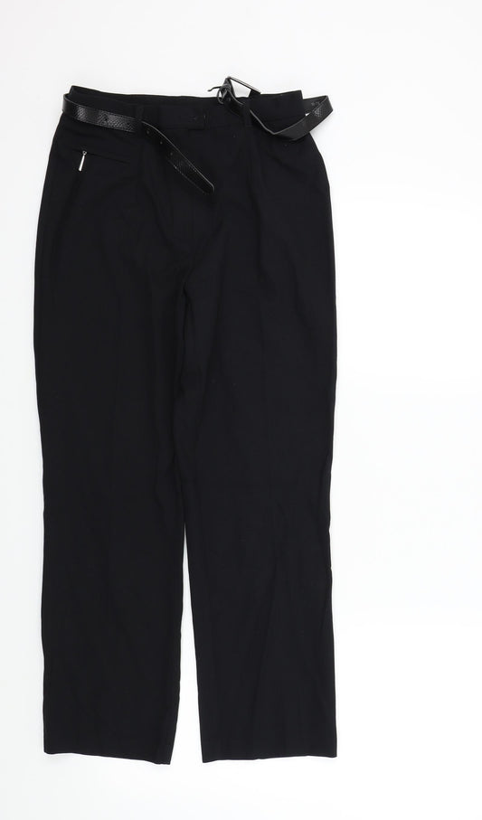 M&S Womens Black   Trousers  Size 10 L26 in