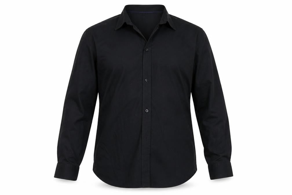 Mens UK Size 16.5 BURTONS Black  Button-Up Long Sleeve Casual Shirt