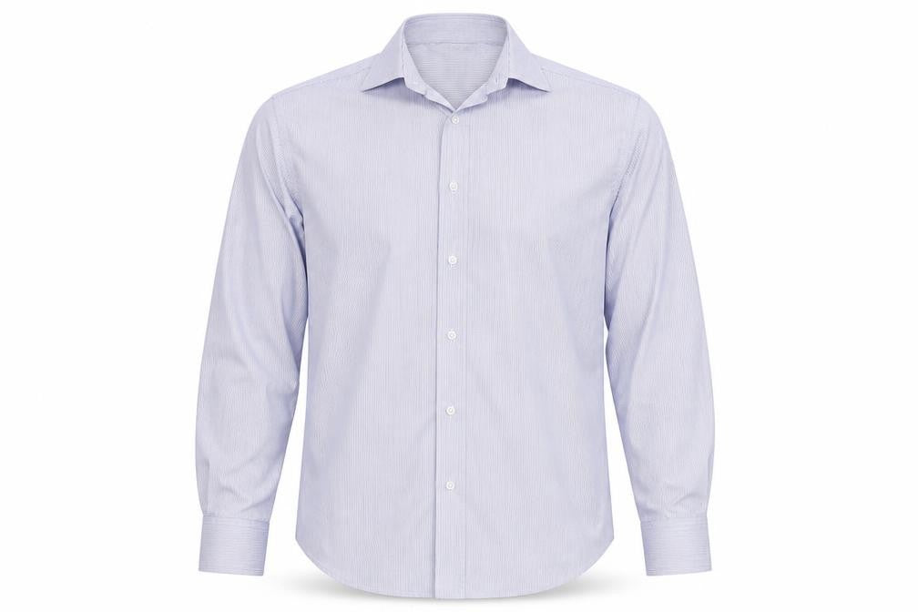 Mens UK Size 15 M&S Blue  Button-Up Long Sleeve Casual Shirt