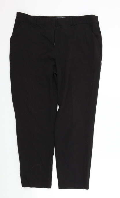 Womens UK Size 14 Dorothy Perkins Regular Fit  Black Trousers