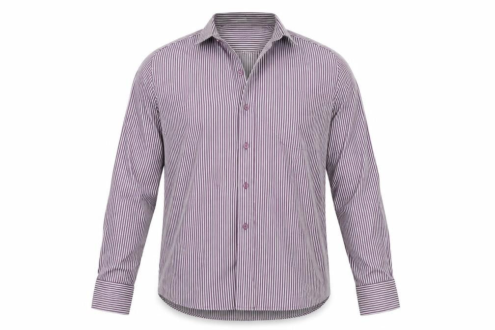 Mens UK Size 15.5 Perry Ellis Purple  Button-Up Long Sleeve Casual Shirt