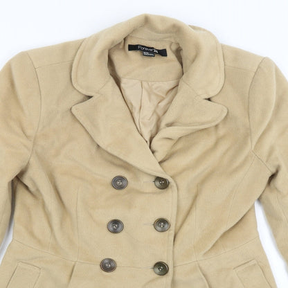 Forever21 Womens Beige   Overcoat Coat Size M