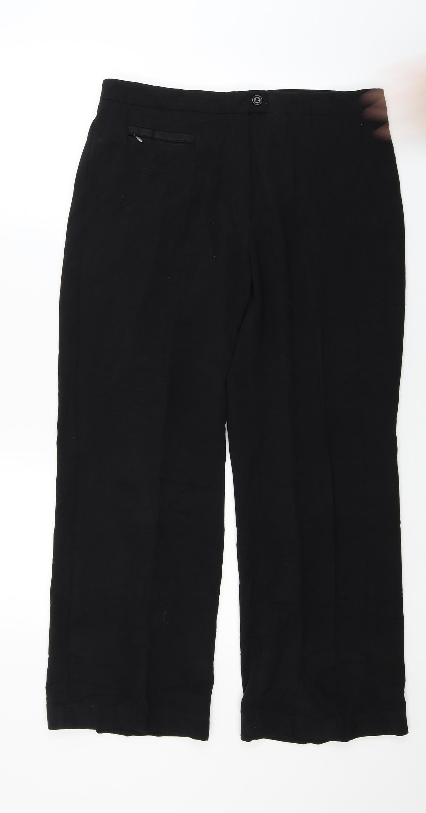 Womens UK Size 14 Marks and Spencer Regular Fit  Black Trousers