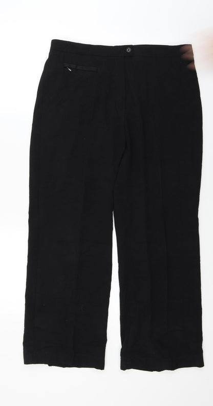 Womens UK Size 14 Marks and Spencer Regular Fit  Black Trousers