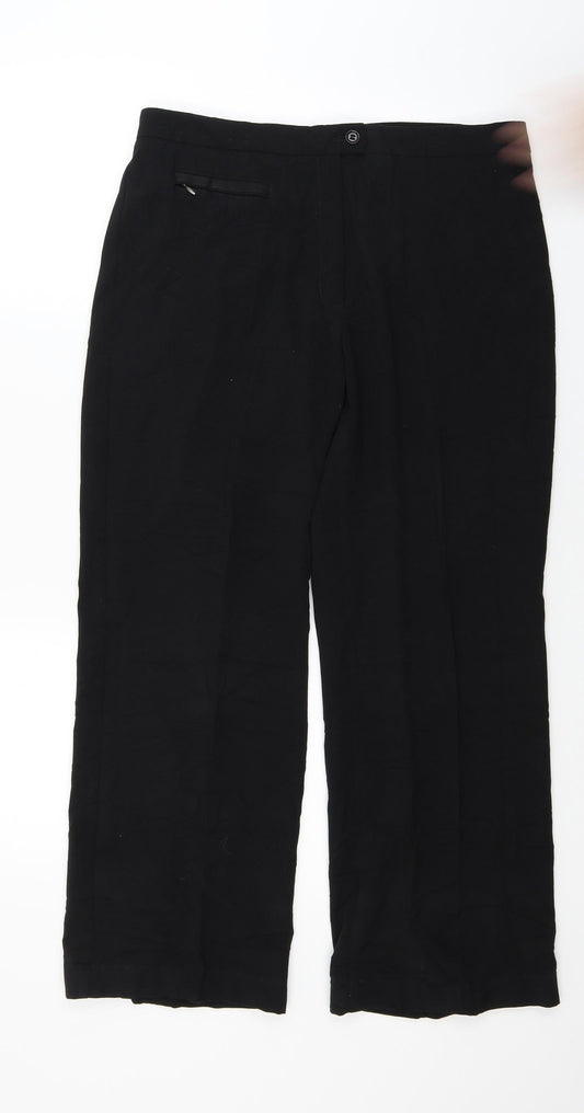 Womens UK Size 14 Marks and Spencer Regular Fit  Black Trousers