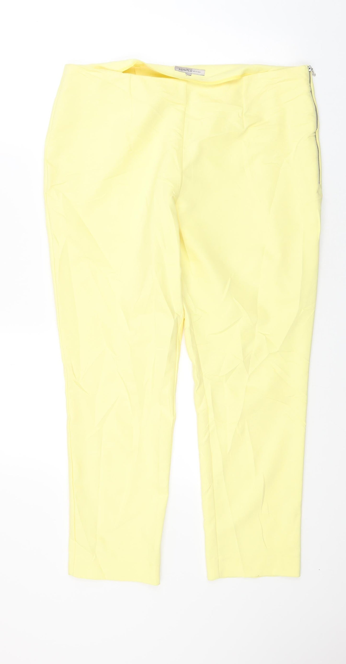 Limited Edition Womens Yellow   Capri Trousers Size 36 in L23 in