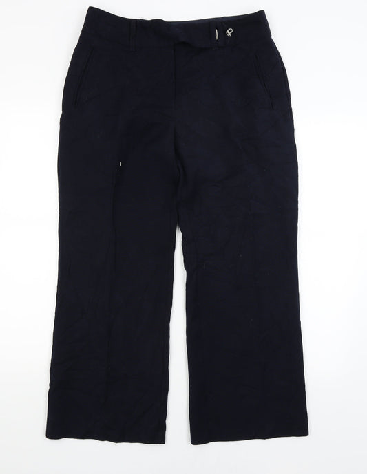 Per Una Womens Blue   Capri Trousers Size 12 L23 in