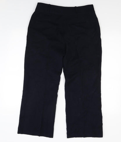 Womens UK Size 12 Per Una Regular Fit Capri Blue Trousers