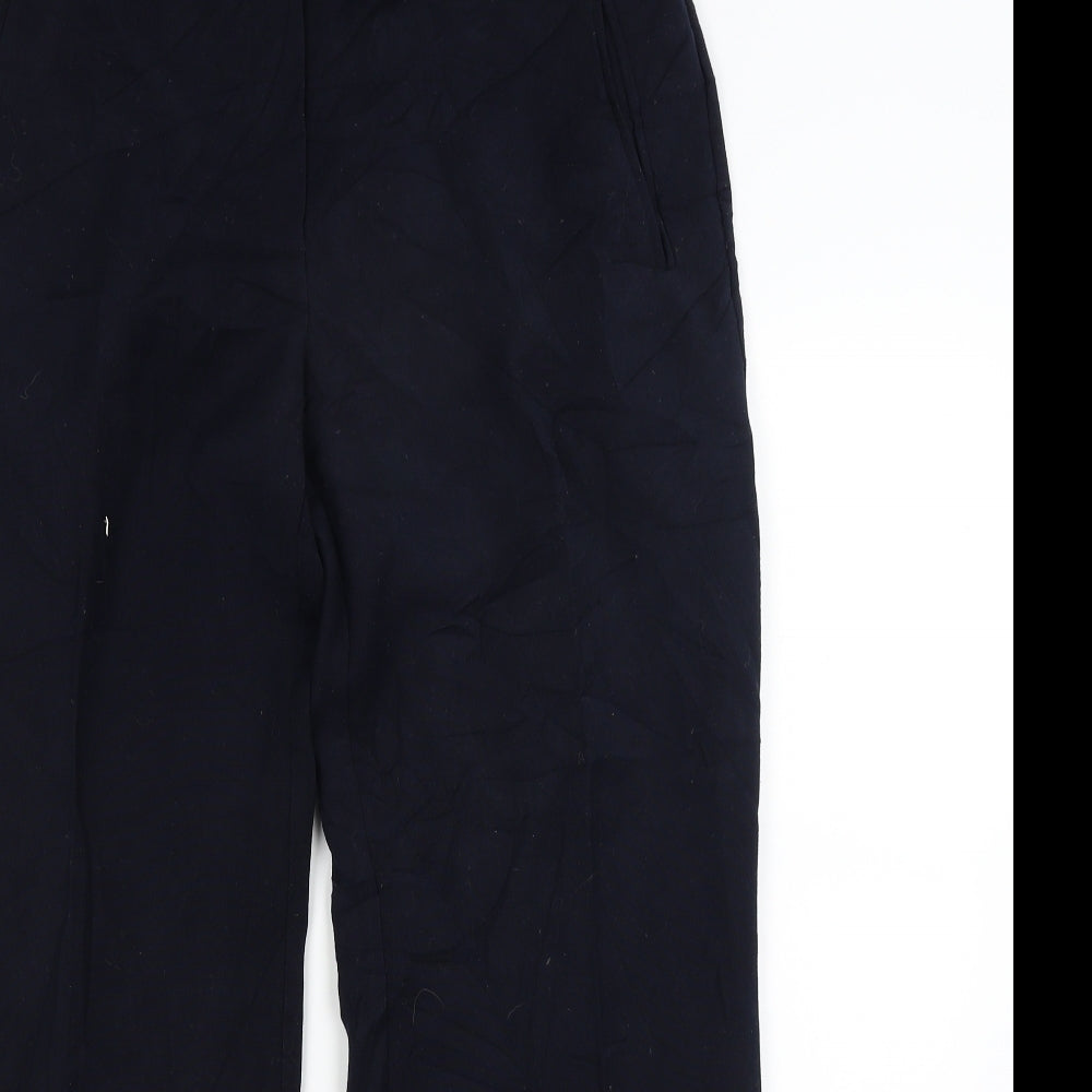 Womens UK Size 12 Per Una Regular Fit Capri Blue Trousers