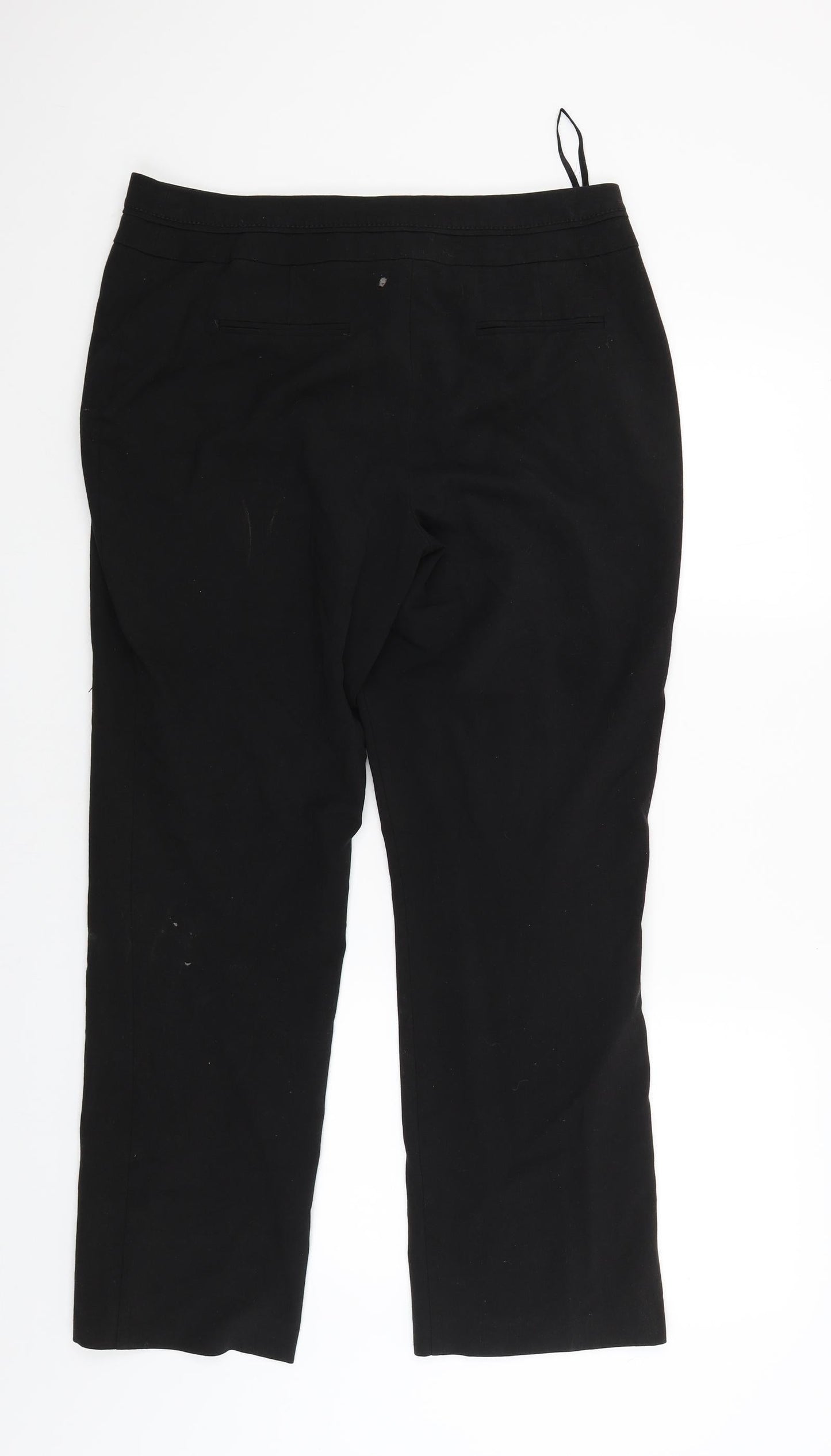 Womens UK Size 12 M&Co Regular Fit  Black Trousers