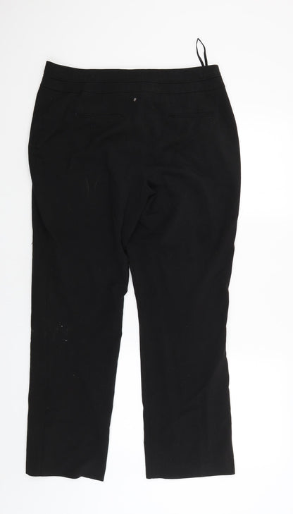Womens UK Size 12 M&Co Regular Fit  Black Trousers
