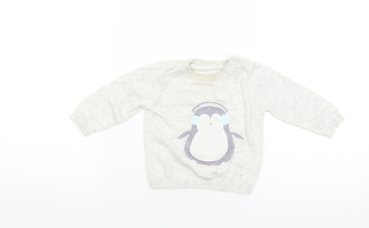 Mini Club Baby Grey   Pullover Jumper Size 6-9 Months