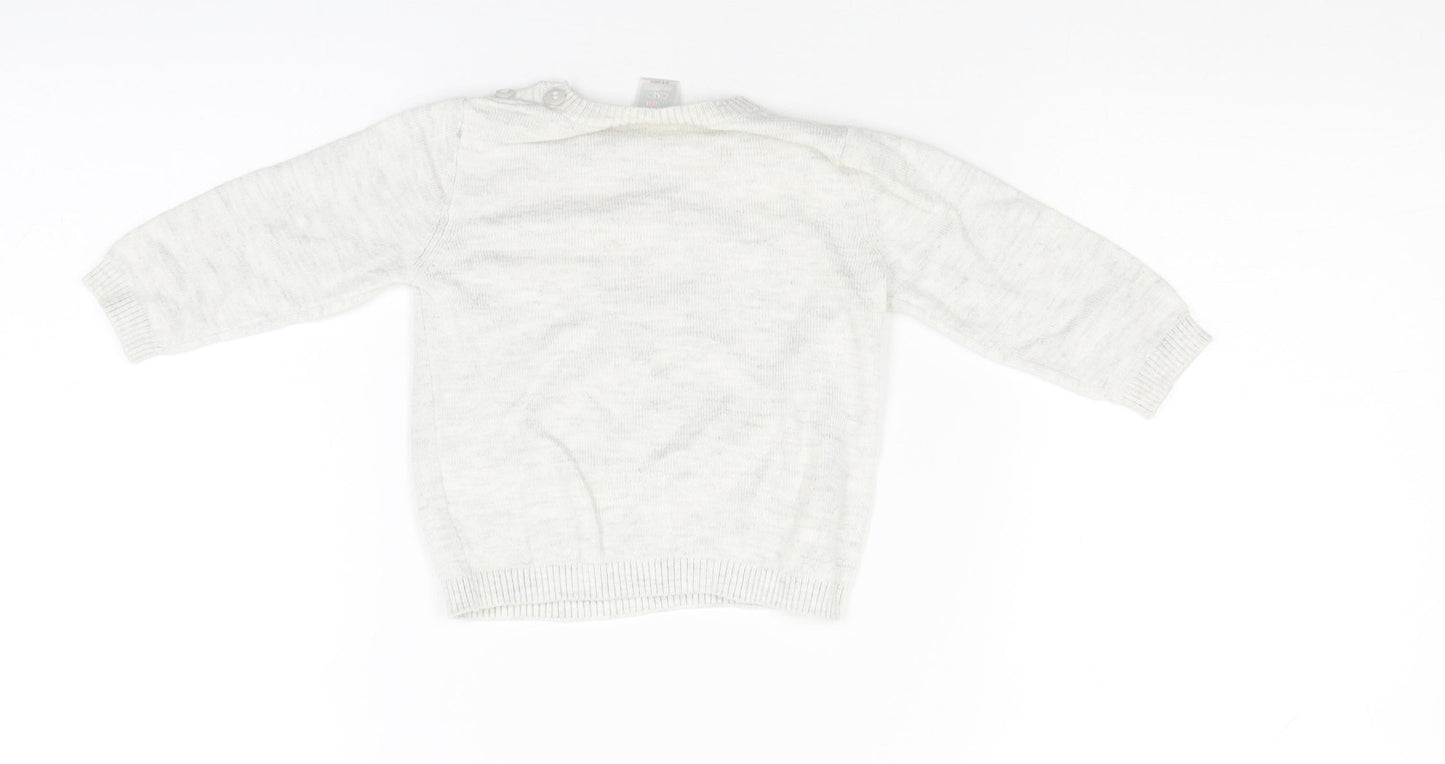 Mini Club Baby Grey   Pullover Jumper Size 6-9 Months