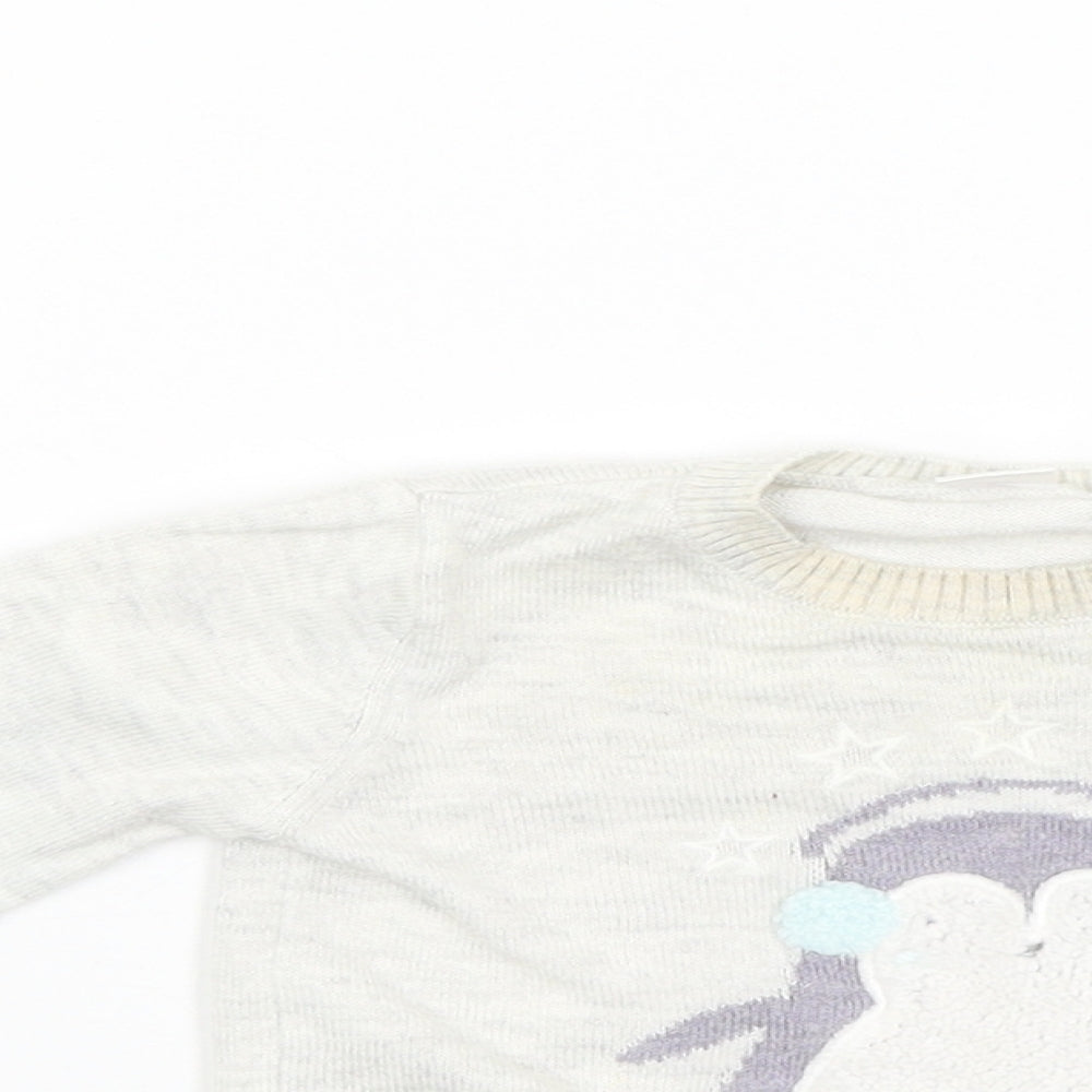 Mini Club Baby Grey   Pullover Jumper Size 6-9 Months