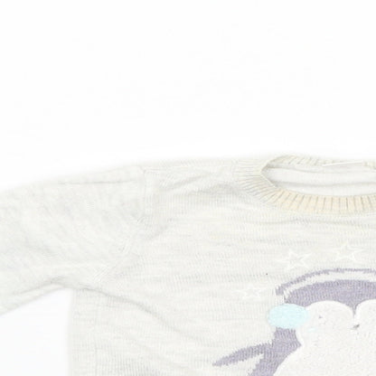 Mini Club Baby Grey   Pullover Jumper Size 6-9 Months