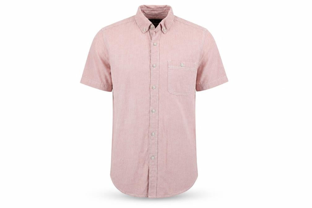 Mens UK Size XS Topman Red  Button-Up Short Sleeve Casual Shirt