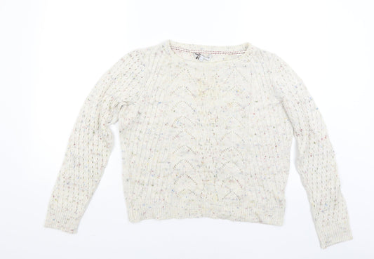 Preworn Womens Beige  Knit Pullover Jumper Size 12