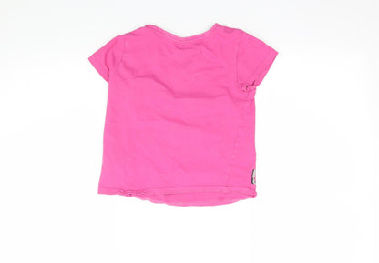 Pep&co Girls Pink   Basic T-Shirt Size 6-7 Years  - Floss like a boss