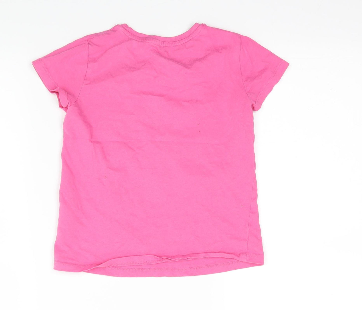 Pep & co Girls Pink   Basic T-Shirt Size 6-7 Years  - Sleep Over