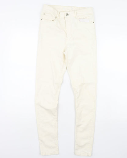 Mng Womens Ivory   Skinny Jeans Size 28 in L30 in