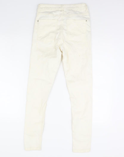 Mng Womens Ivory   Skinny Jeans Size 28 in L30 in