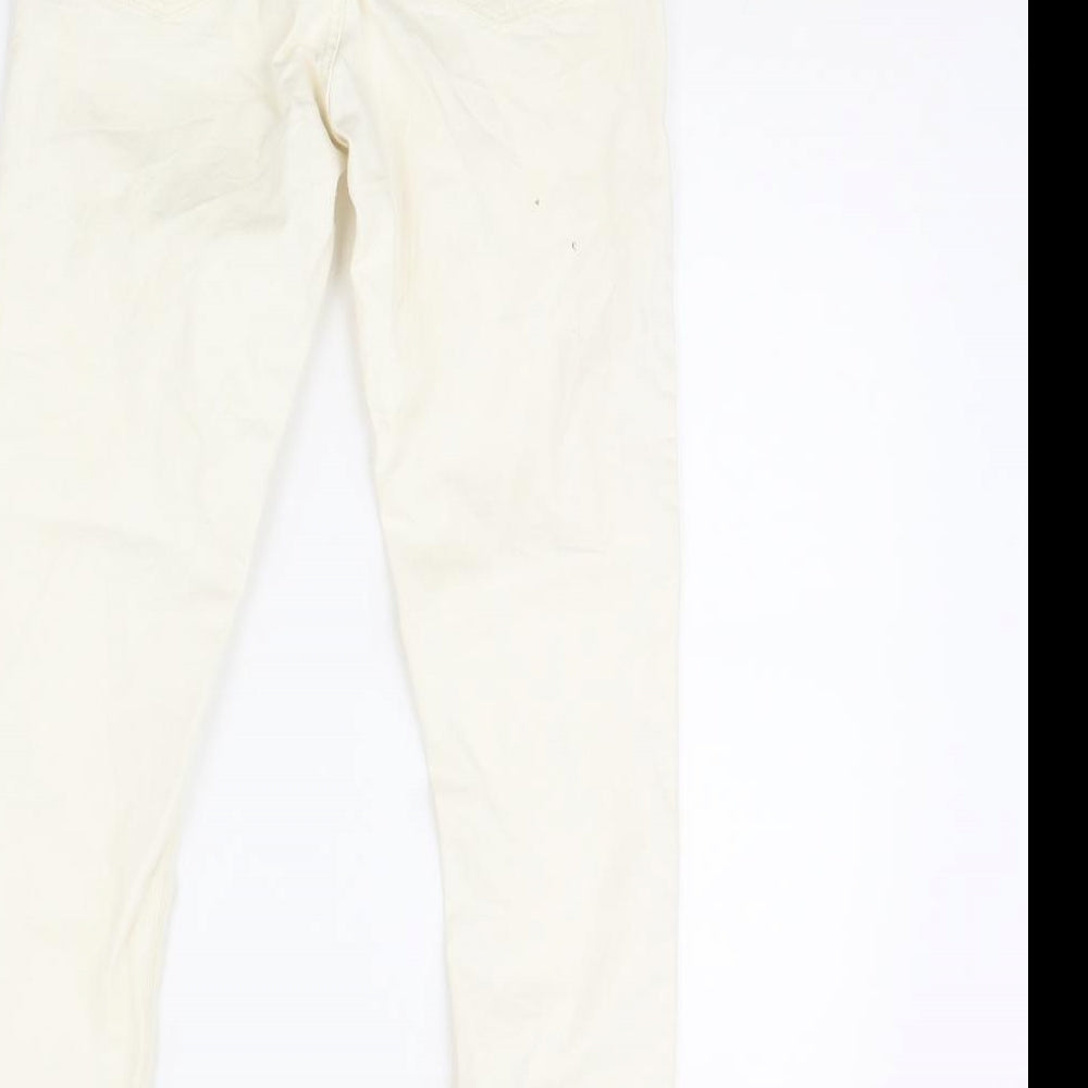 Mng Womens Ivory   Skinny Jeans Size 28 in L30 in