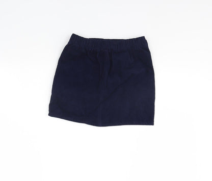 Denim & Co. Girls Blue  Corduroy Mini Skirt Size 8 Years