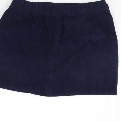 Denim & Co. Girls Blue  Corduroy Mini Skirt Size 8 Years