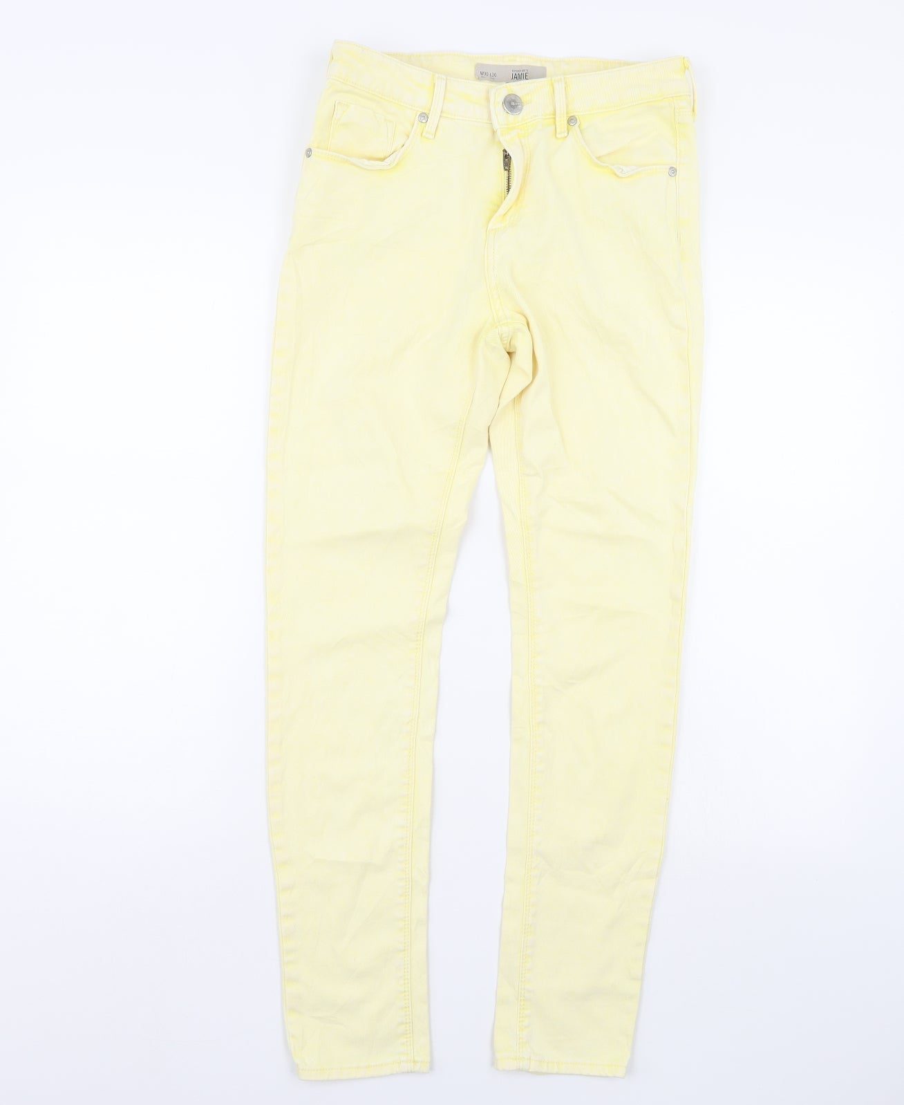 Topshop Womens Yellow   Skinny Jeans Size 30 in L30 in
