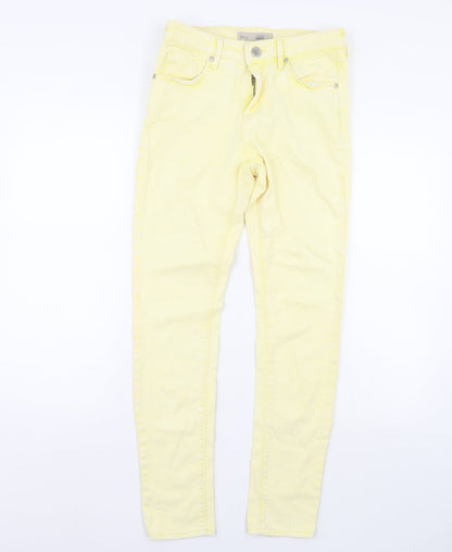 Topshop Womens Yellow   Skinny Jeans Size 30 in L30 in