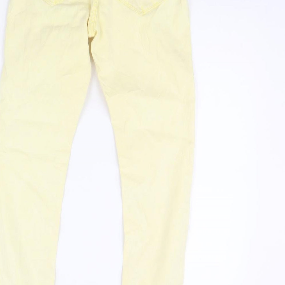 Topshop Womens Yellow   Skinny Jeans Size 30 in L30 in